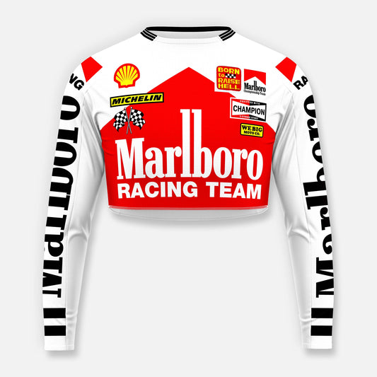 WOMENS CROP FORMULA ONE 1974 RED RACE JERSEY