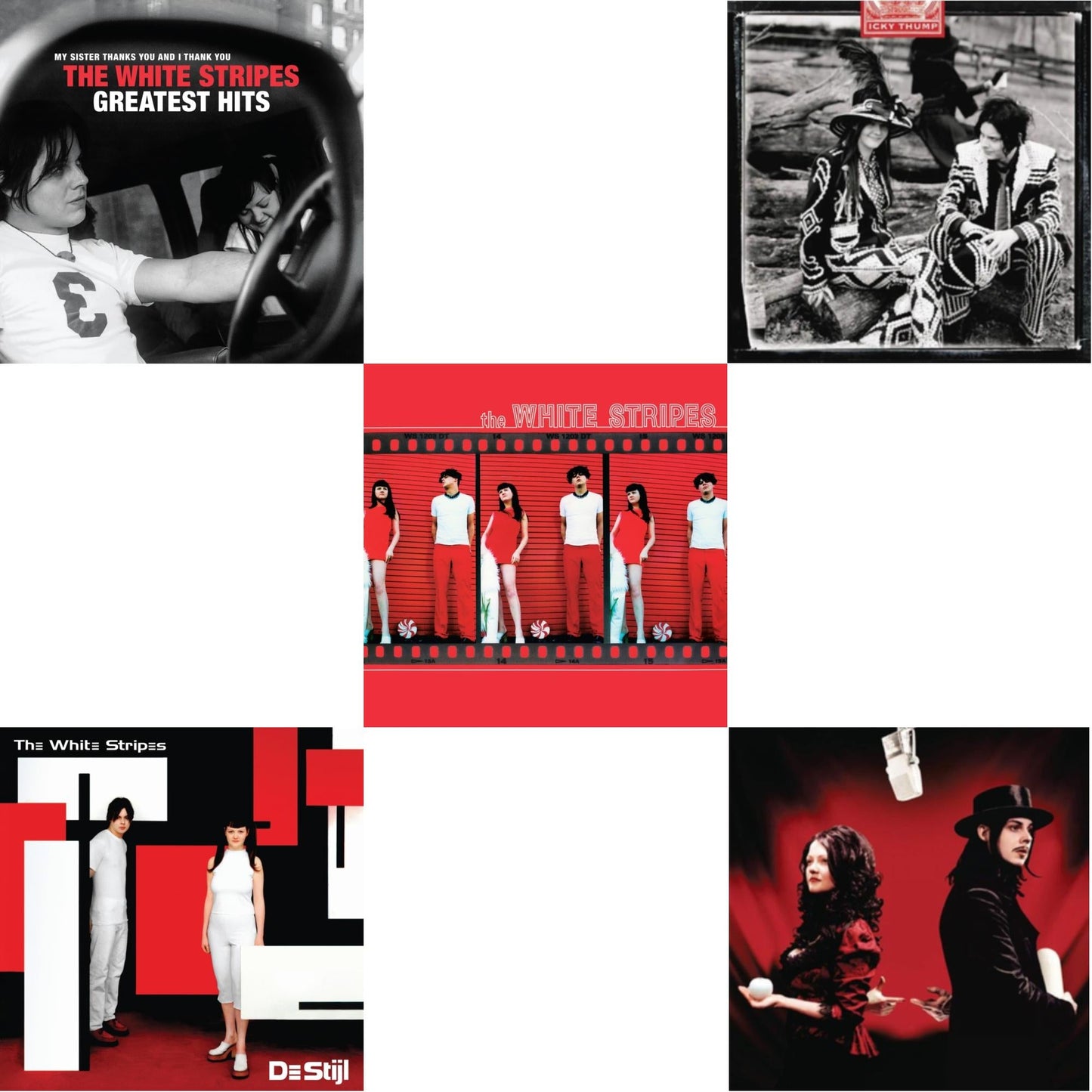 Get Behind Me Satan (2LP) & Icky Thump (2LP) & De Stijl & White Stripes & White Stripes Greatest Hits (2LP)