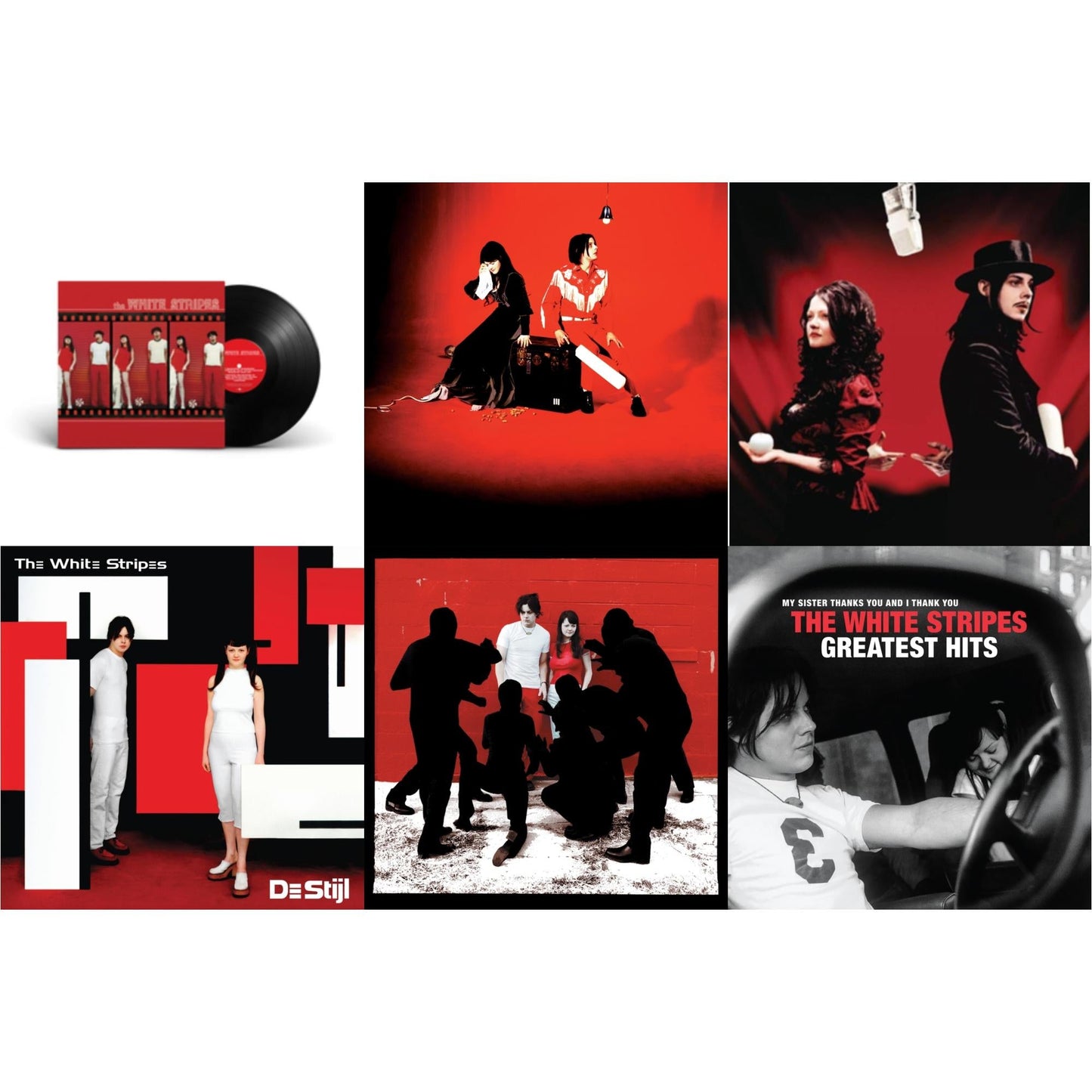 White Stripes & Elephant (2LP) & Get Behind Me Satan (2LP) & De Stijl & White Blood Cells (Reissue) & White Stripes Greatest Hits (2LP)