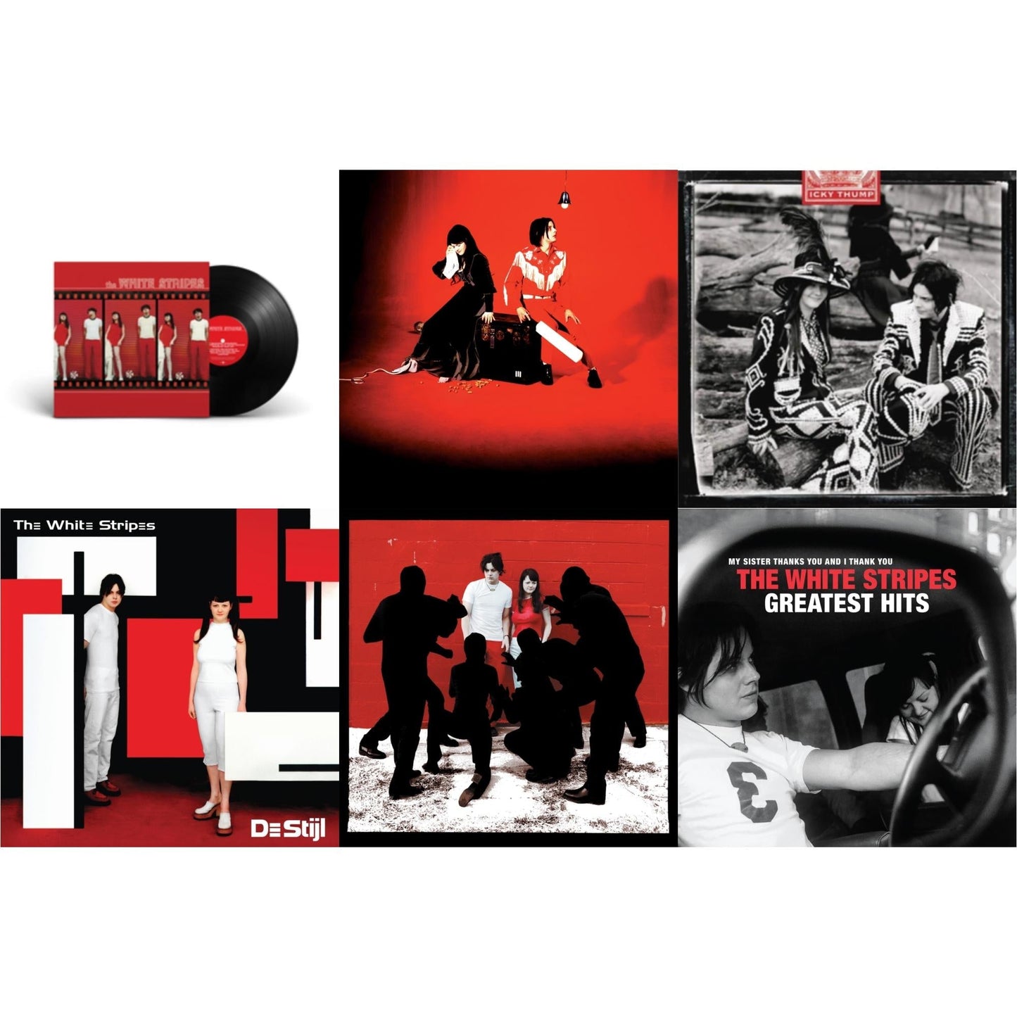 White Stripes & Elephant (2LP) & Icky Thump (2LP) & De Stijl & White Blood Cells (Reissue) & White Stripes Greatest Hits (2LP)