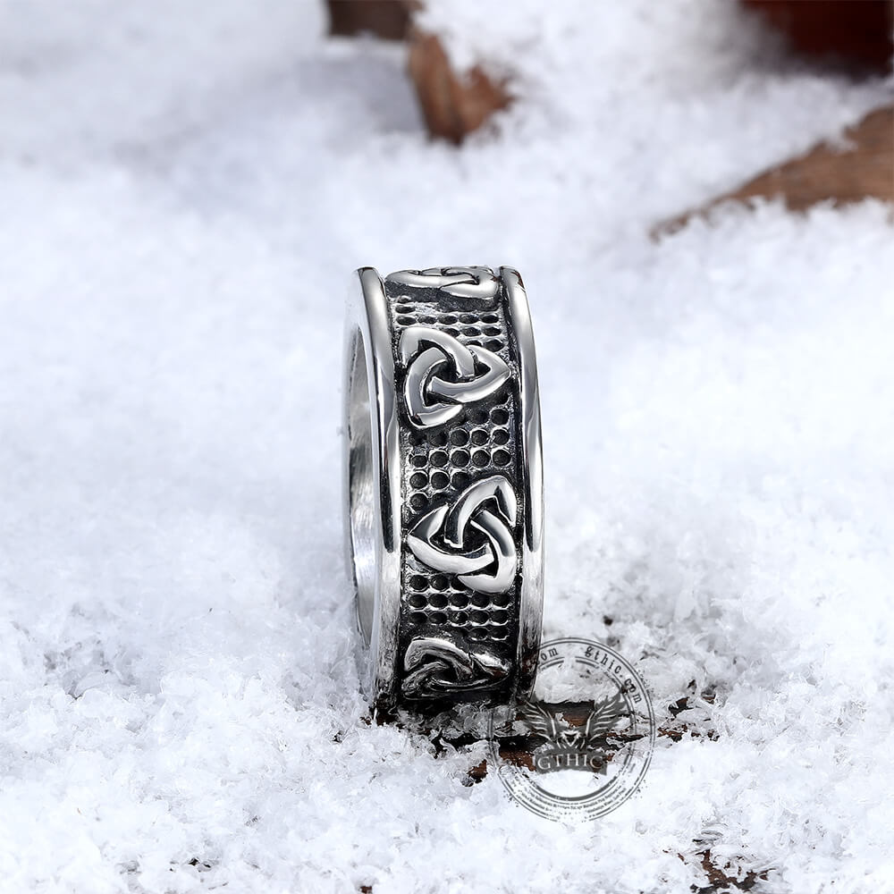 Warrior Triquetra Stainless Steel Viking Ring