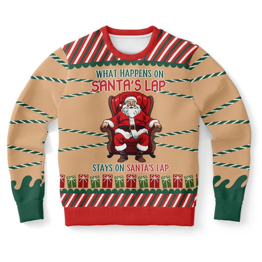 What Happens on Santa’s Lap Christmas Sweatshirt