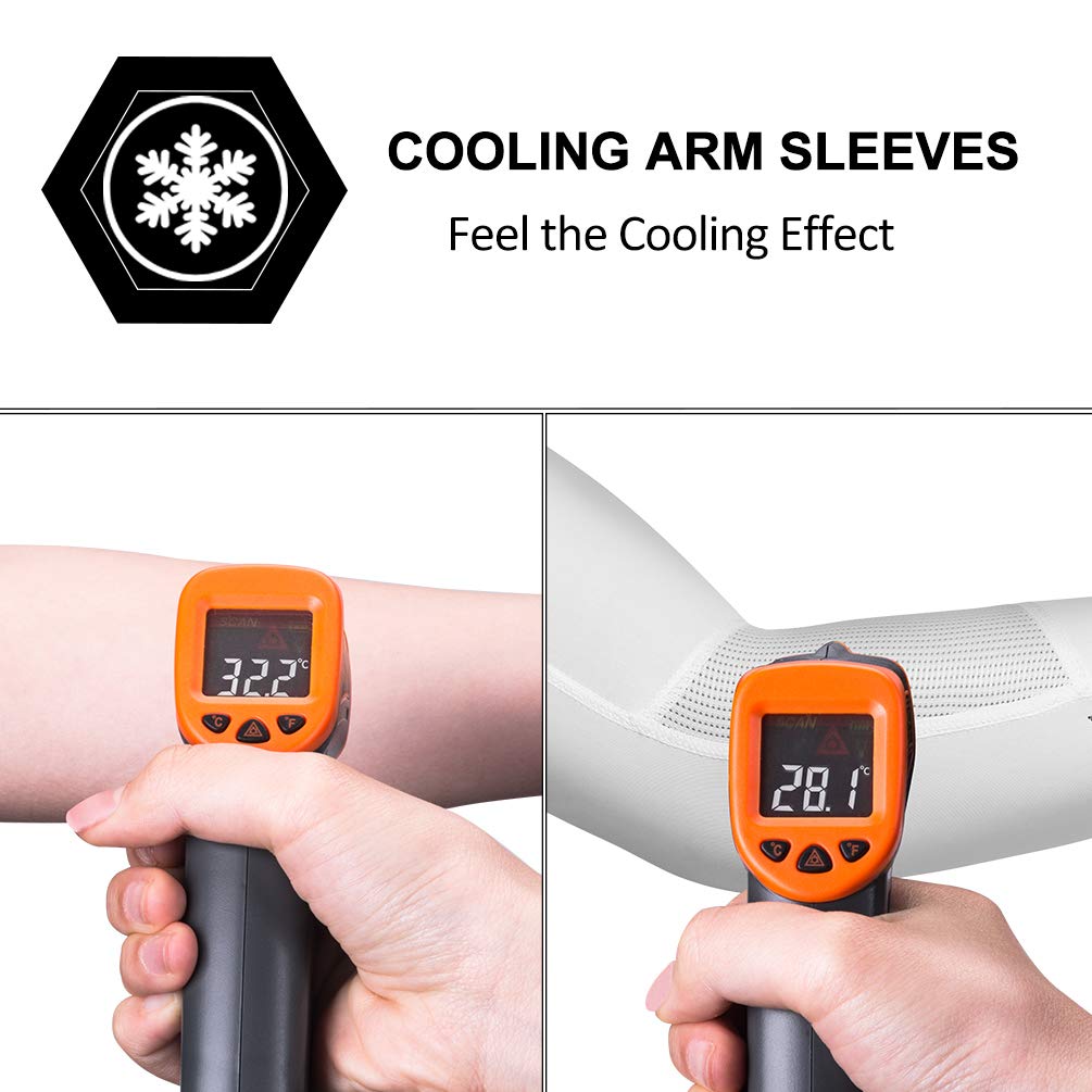 ROCKBROS Sun Protection Arm Sleeves Cooling for Running Golf Fishing Cycling