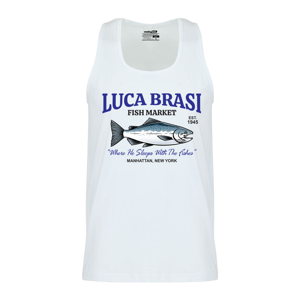 Luca Brasi Fish Market The God Father Graphic Tee Shirt