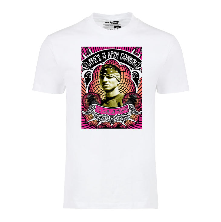 Lifes A Risk Carnal Gallo Negro Vatos Locos Blood In Blood Out Graphic Tee Shirt