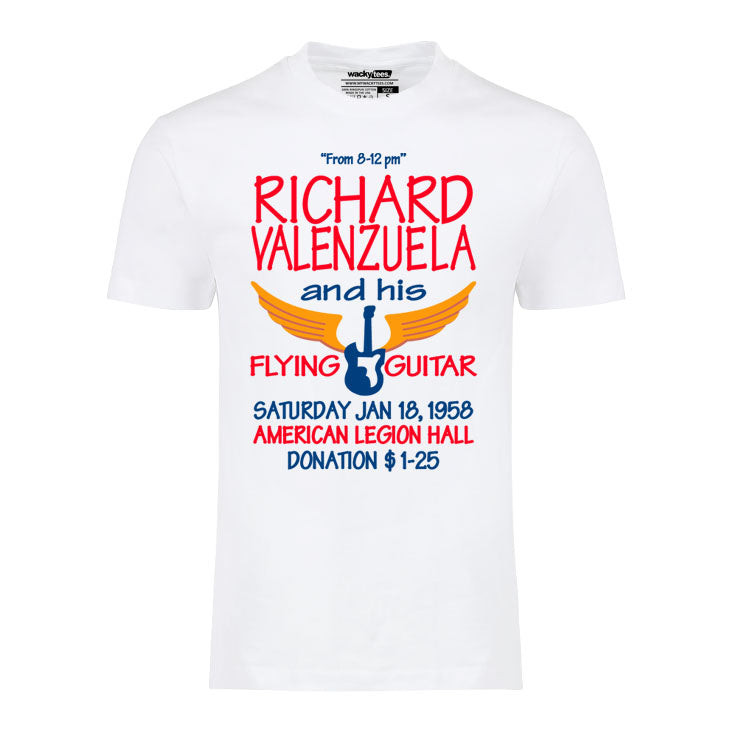 Richard Valenzuela and His Flying Guitar Poster La Bamba Graphic Tee Shirt