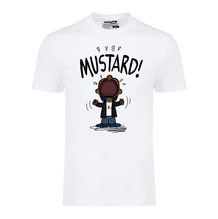 Mustard Kendrick Meme White Not Like Funny Graphic Tee Shirt