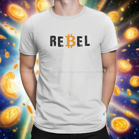 Bitcoin Crypto Rebel Streetwear Graphic Tshirt Men Harajuku Hipster Tee