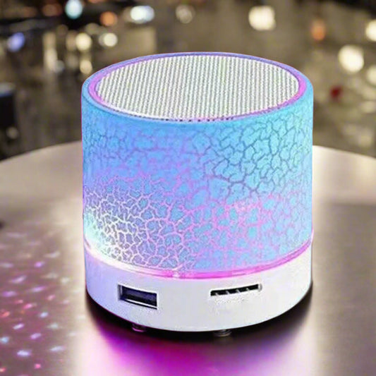 Wireless Mini Speaker with 7-Color Dazzle Light & Subwoofer – Portable Small Speaker with USB Power, TF Card Support - Premium wireless speaker from Lizard Vigilante - Just $23.88! Shop now at Lizard Vigilante