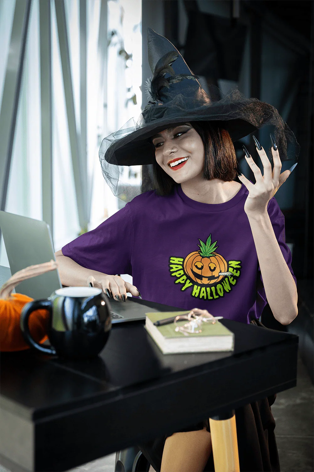 Happy Halloween Pumpkin Stoner Weed Shirt