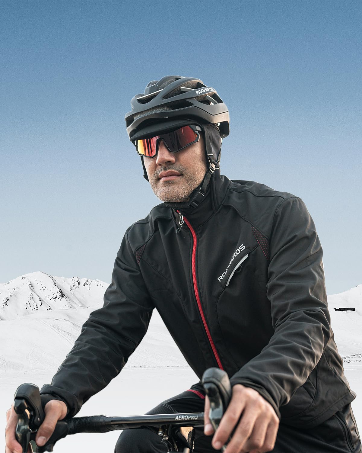 ROCKBROS Winter Cycling Caps for Men Women Windproof Hat with Sun Visor Under Helmet Liner