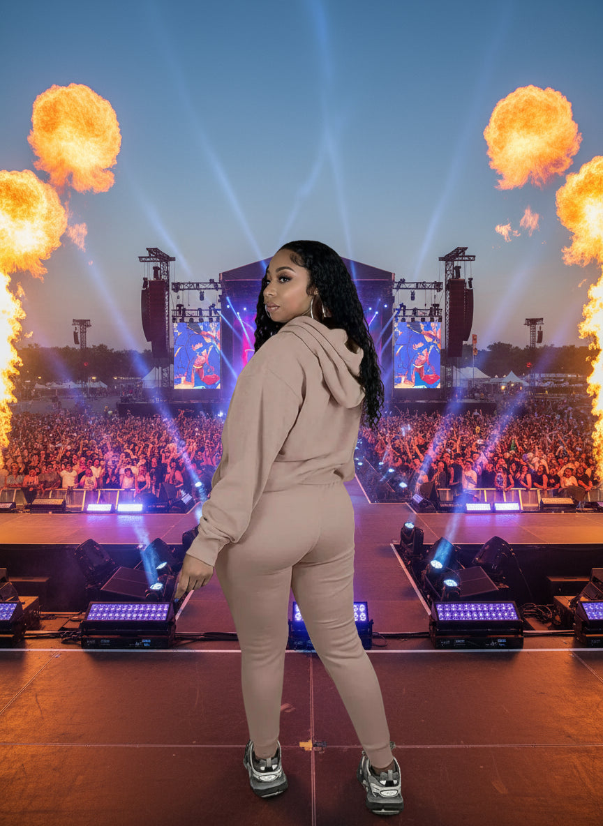 Women's Two-Piece Sweatsuit Set – Long Sleeve Hoodie Top and Jogger Pants Casual Tracksuit for Autumn & Winter - Premium sweatsuit from Lizard Vigilante - Just $58.88! Shop now at Lizard Vigilante