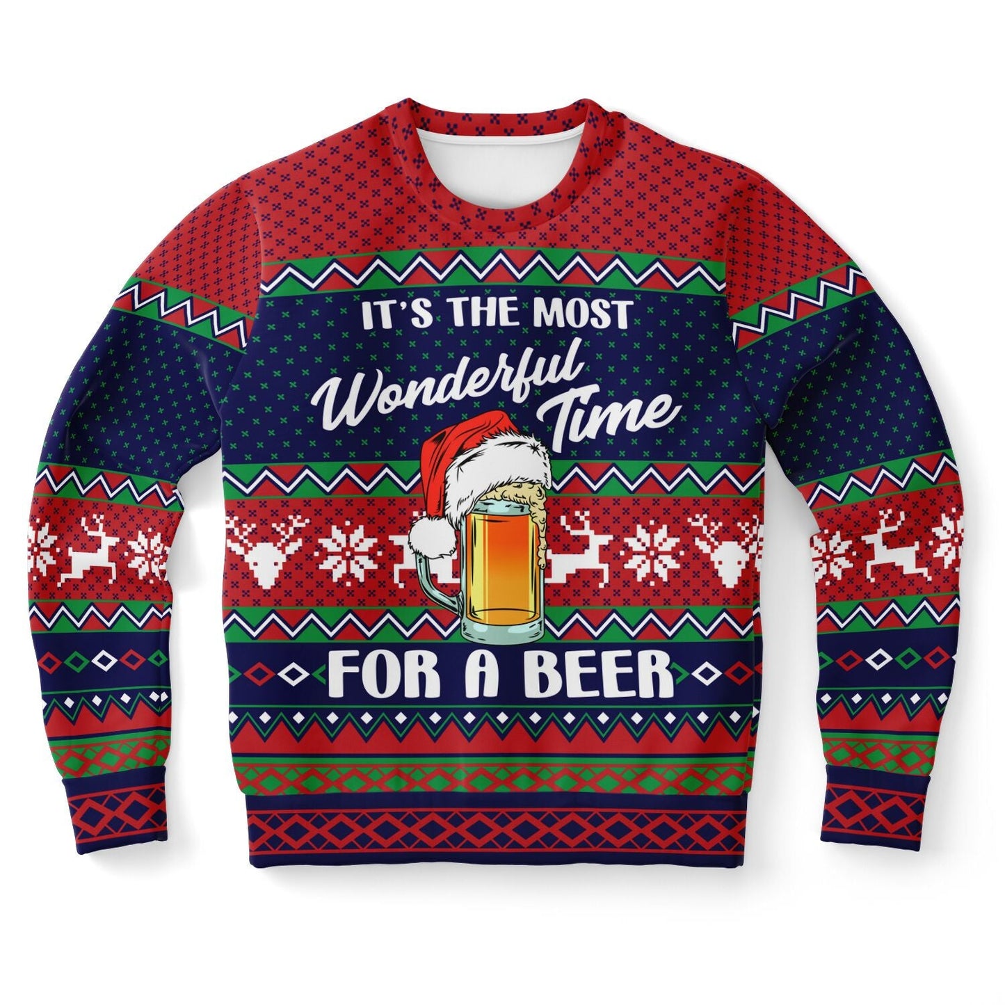 Wonderful Time for a Beer Christmas Sweatshirt