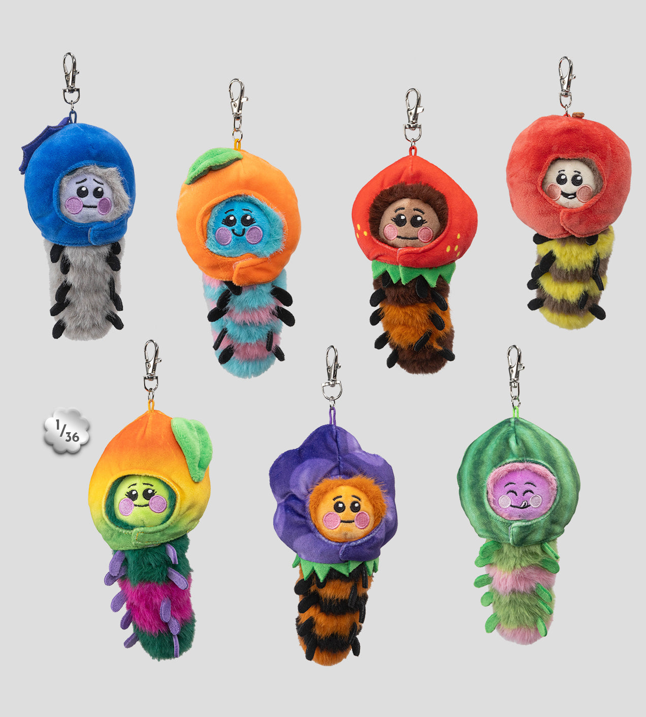 Kaleidos Creative: Wooly Bear and Friends Plush Keychain Blind Box