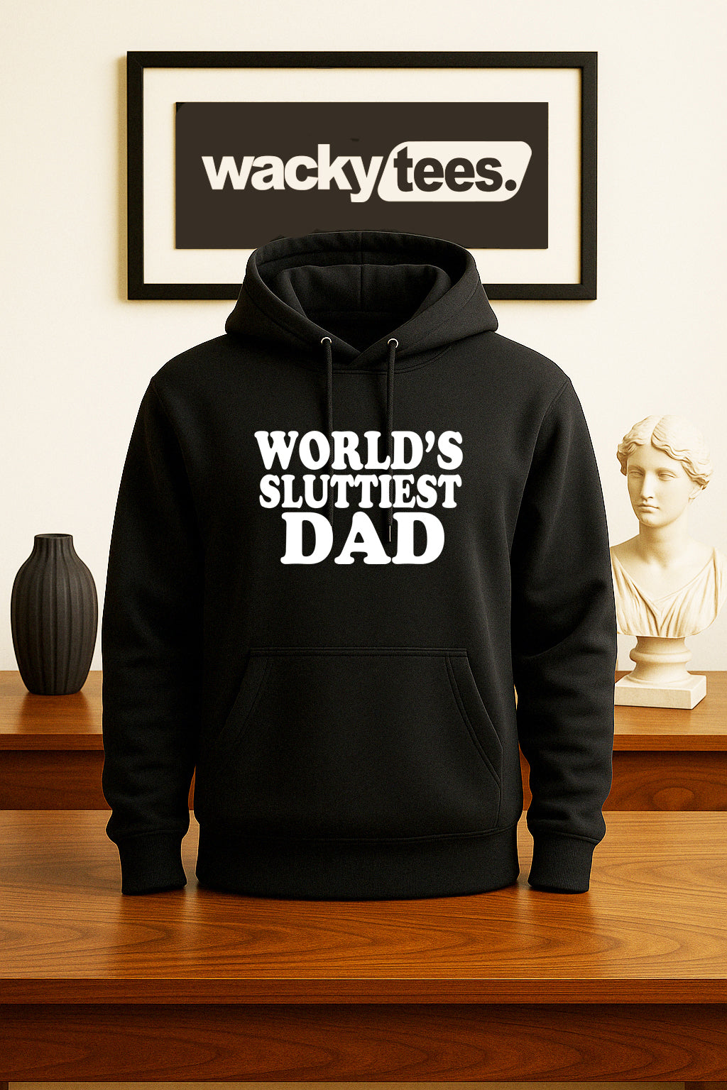 Worlds Sluttiest Dad Funny Adult Humor Graphic Tee Shirt