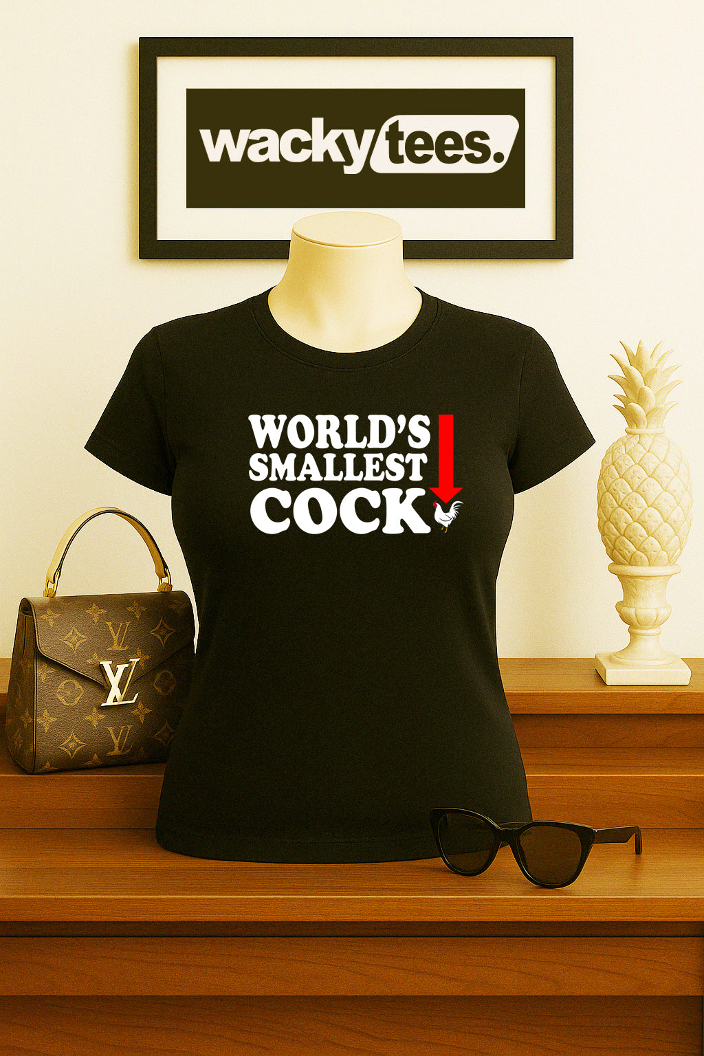 Worlds Smallest Cock Funny Adult Humor Graphic Tee Shirt