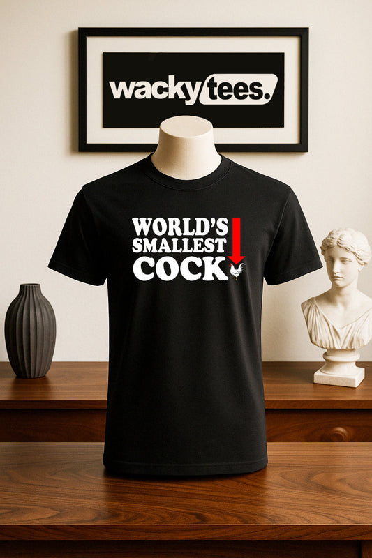 Worlds Smallest Cock Funny Adult Humor Graphic Tee Shirt