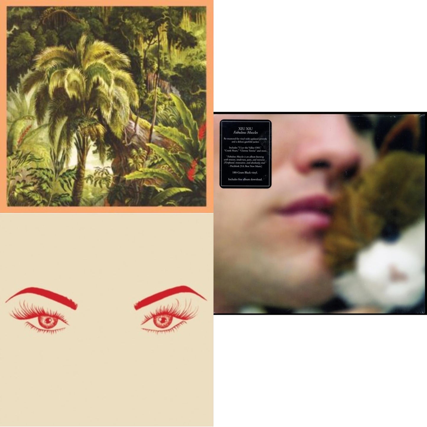 Fabulous Muscles & Oh No (Solid Cream & Solid Scarlet LP Vinyl) & La Foret (Sunset Swirl LP Vinyl)