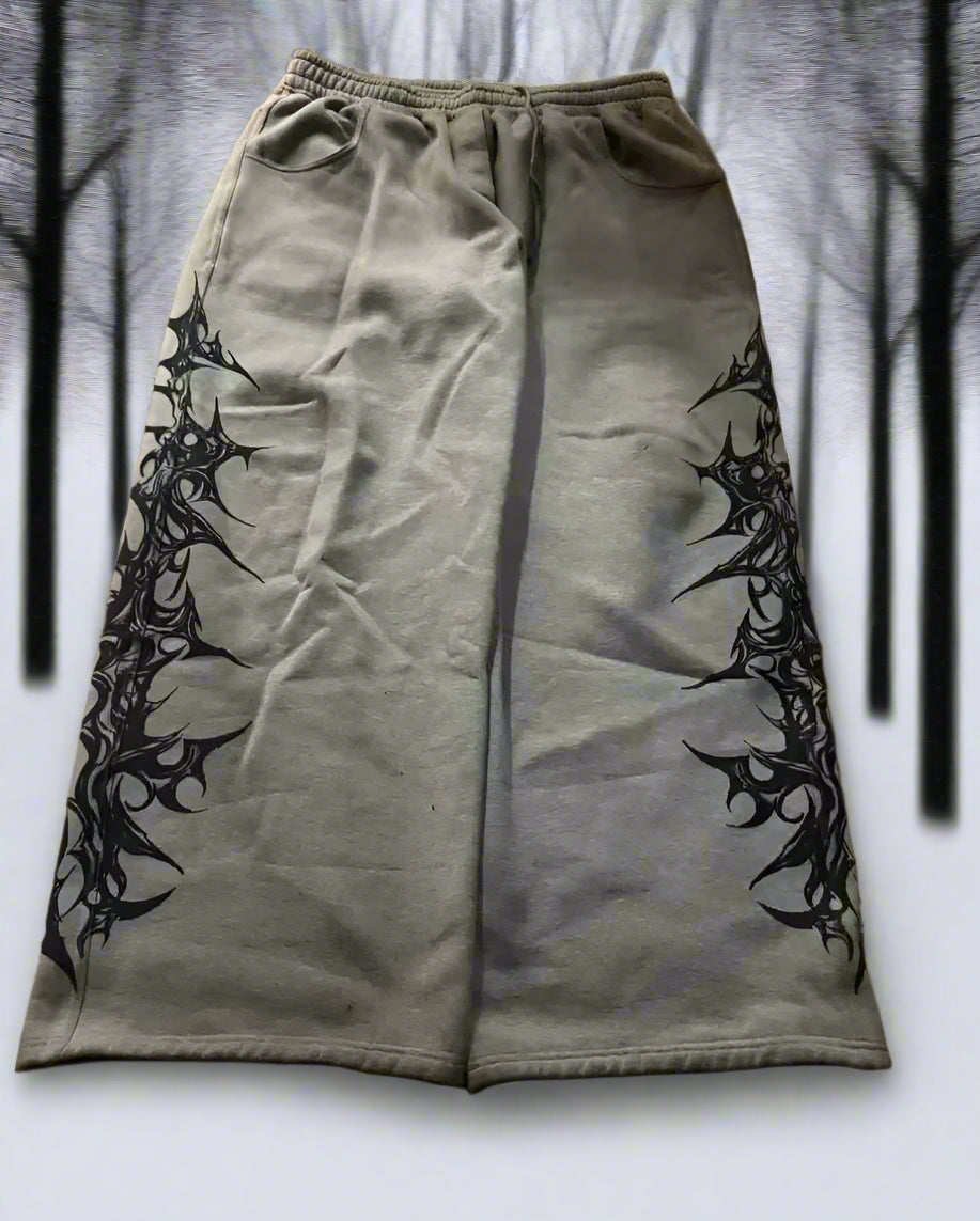Y2K Gothic Retro Harajuku Printing Loose Elastic Waist Cotton Straight Pants Hip-Hop Casual Joker Street Wear For Men and Women - Premium  from Lizard Vigilante - Just $99.99! Shop now at Lizard Vigilante