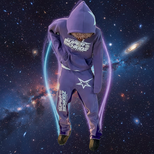 Y2K Heatwave: Oversized Flared Hoodie Set – LV Street Echo Edition - Premium hoodie set from dsers - Just $46.99! Shop now at Lizard Vigilante