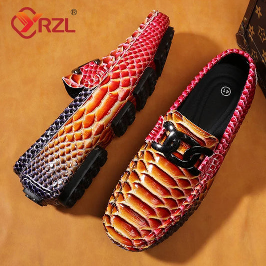 YRZL Loafers Men Comfort Soft Moccasins High Quality Handmade PU Leather Shoes Men Flat Driving Shoes Size 48 Loafers for Men - Premium  from Lizard Vigilante - Just $102.99! Shop now at Lizard Vigilante