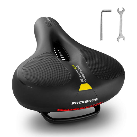 ROCKBROS Comfort Bike Saddle Soft Wide Seat for Men Women with Shock Absorption