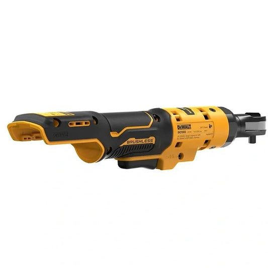 Yellow and black cordless drill on a white background


