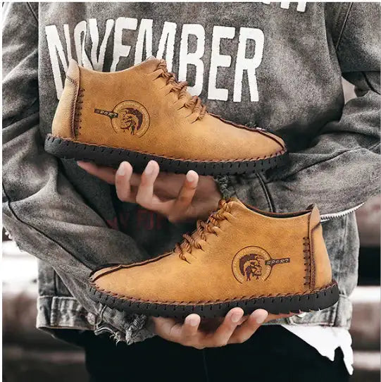Men's Cotton Shoes - Winter Boots and Oxford Shoes