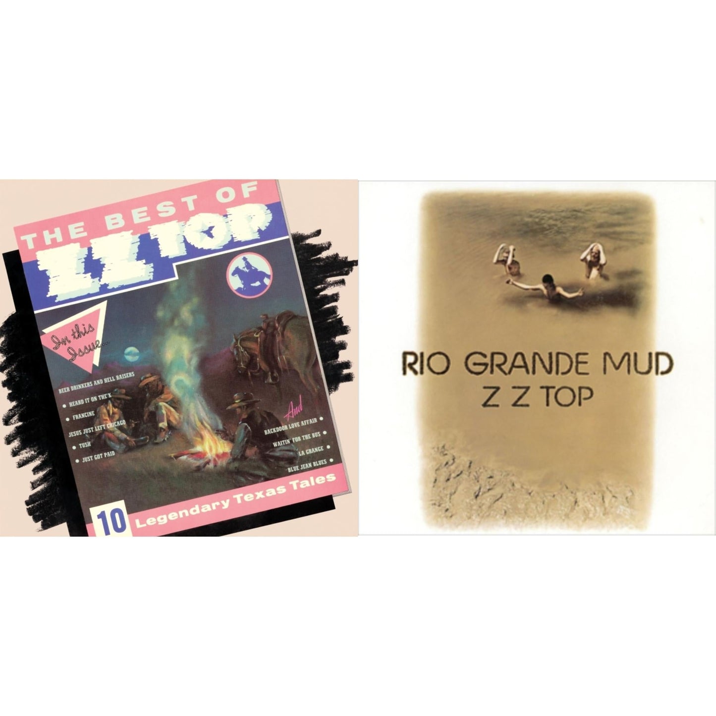 Best Of Zz Top (Translucent Blue LP Vinyl) (Rocktober) & Rio Grande Mud