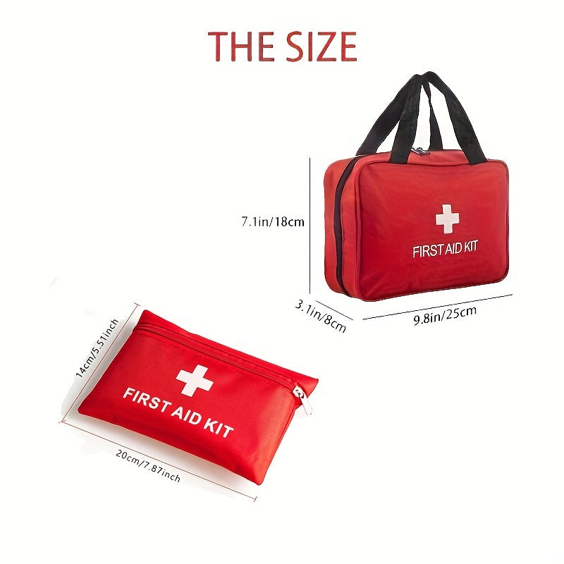 Deluxe 188-Piece First Aid Kit with Carrying Pouch: Essential Outdoor Emergency Kit for Camping, Hiking, and Travel - Premium  from Lizard Vigilante - Just $12.99! Shop now at Lizard Vigilante