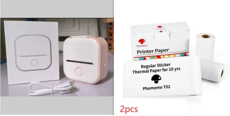 Portable Mini Printer for Students and Hobbyists, Bluetooth Thermal Label Printer