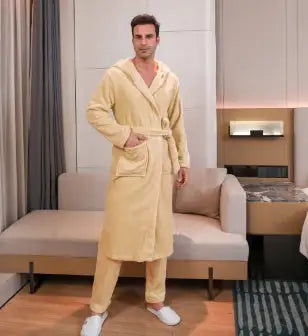 Men's Fibre Velvet Gown Set