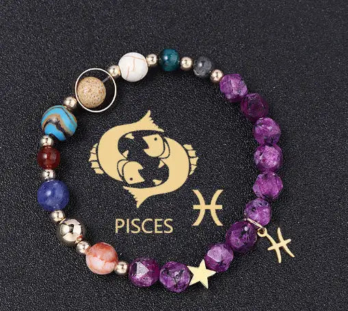 Natural Stone Hemp Stone Cut Surface Eight Planets Personalized Fashionable All-match