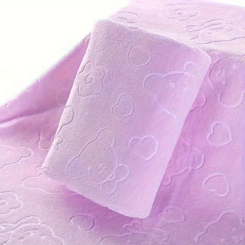 Ultra-Soft Plush Polyester Pet Bath Towel and Blanket - Highly Absorbent Quick-Dry Dog Bath Towel for Grooming, Drying, Sleeping - Durable Pet Towels for Dogs and Cats - 27.56" x 55.12"