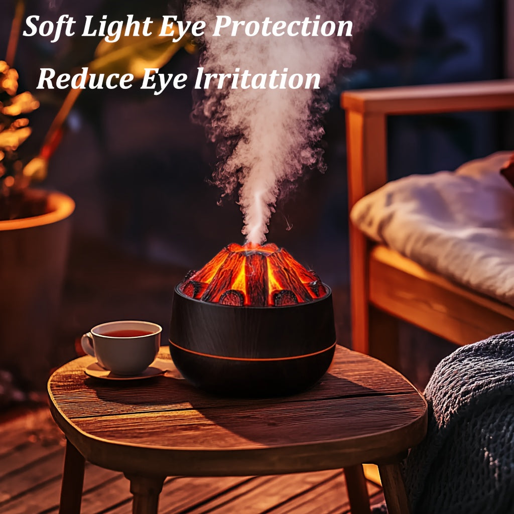 USB-Powered Charcoal Fire Humidifier with Color-Changing Night Light – Ambient Water Replenisher for Home & Bedroom - Premium light from Lizard Vigilante - Just $26.99! Shop now at Lizard Vigilante