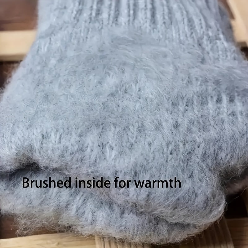 5pcs Winter Warmth Kit: Men's Sporty Knit Beanie, Faux Fur Earflaps, Non-Slip Socks & Gloves - Ultimate Cold Weather Gear Set for Outdoor Adventures - Premium  from Lizard Vigilante - Just $11.99! Shop now at Lizard Vigilante