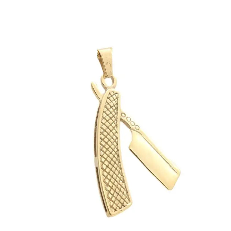 Titanium Steel Shaver Pendant Personality Punk Vintage Necklace