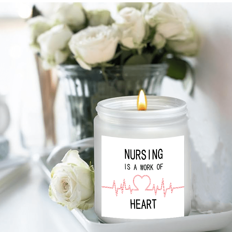 Lavender Scented Candle 5.3oz - Perfect Appreciation Gift for Nurses, Nursing Students, and Paramedics on Nurses' Day, Birthday, Graduation, or Thanksgiving - Unique and Meaningful Present, Women Men, Labor And Delivery, Nurs
