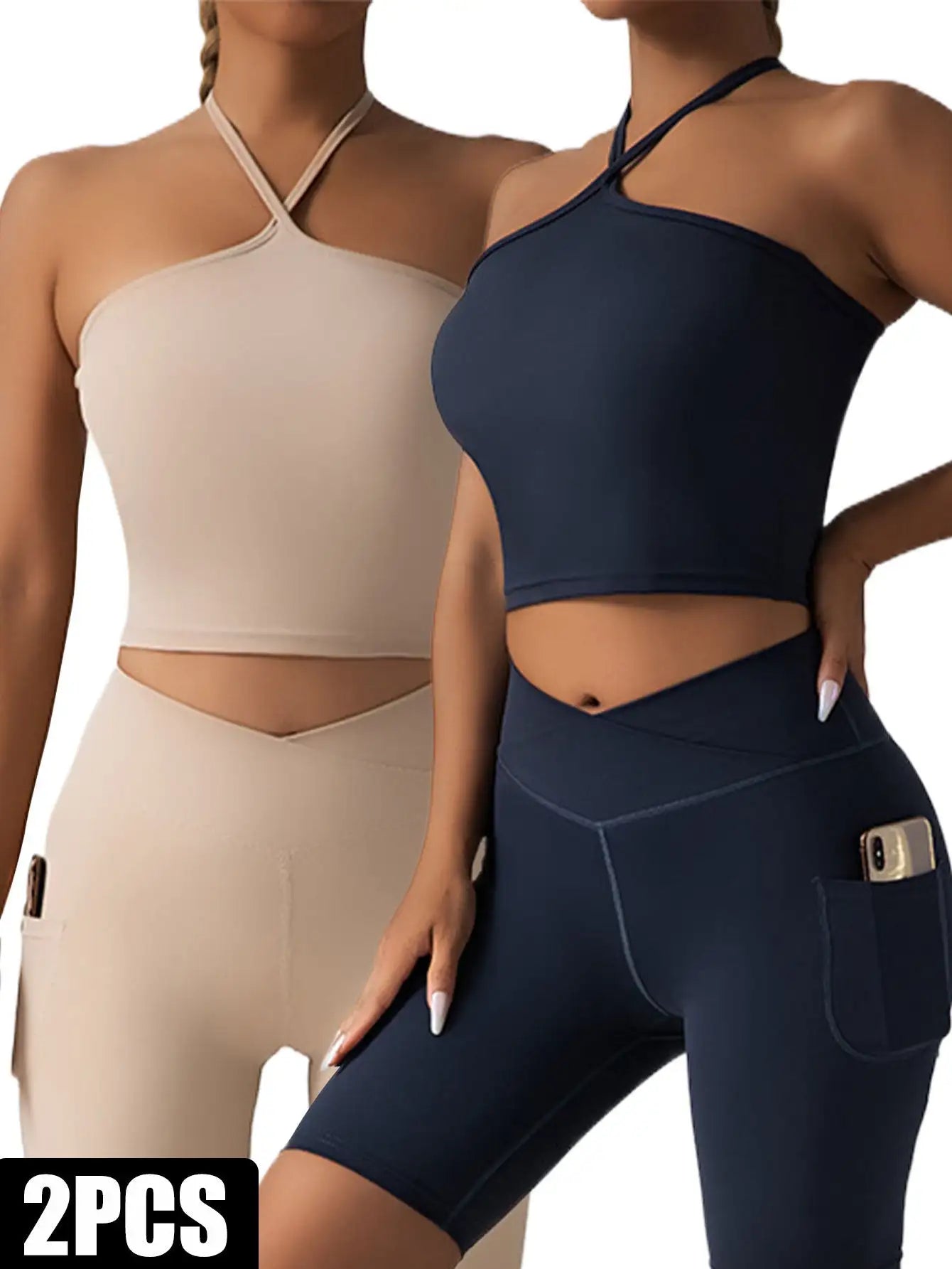 2 Pieces Sports Bra Athletic Running Sports Bra