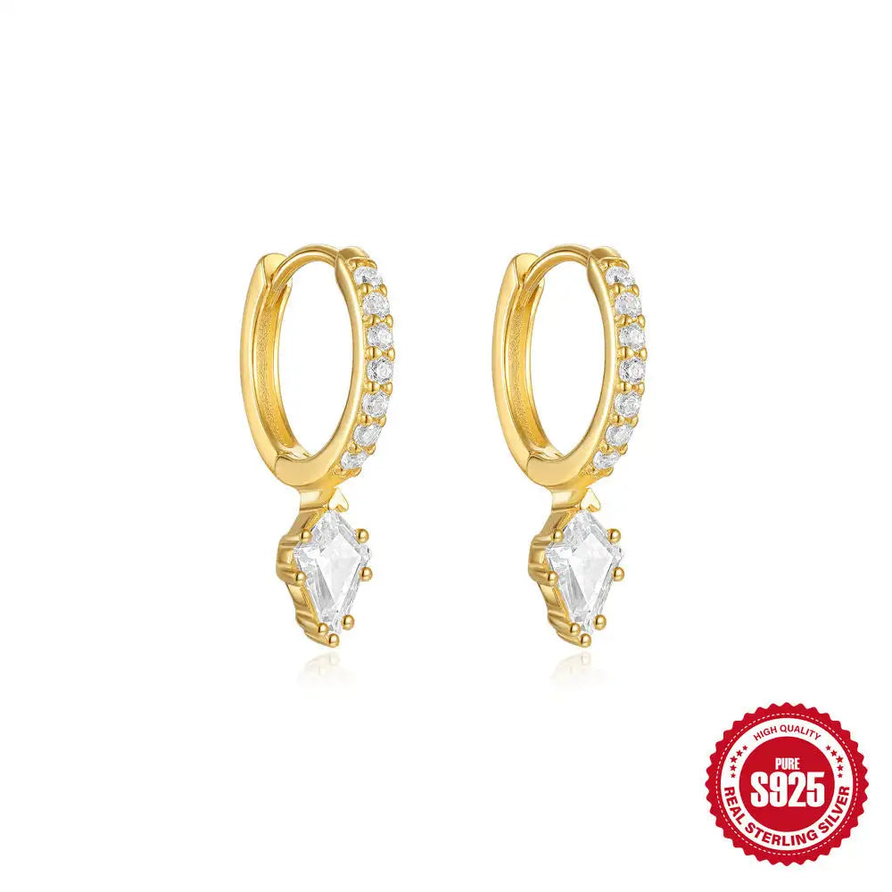 S925 Sterling Silver Diamond Ear Ring