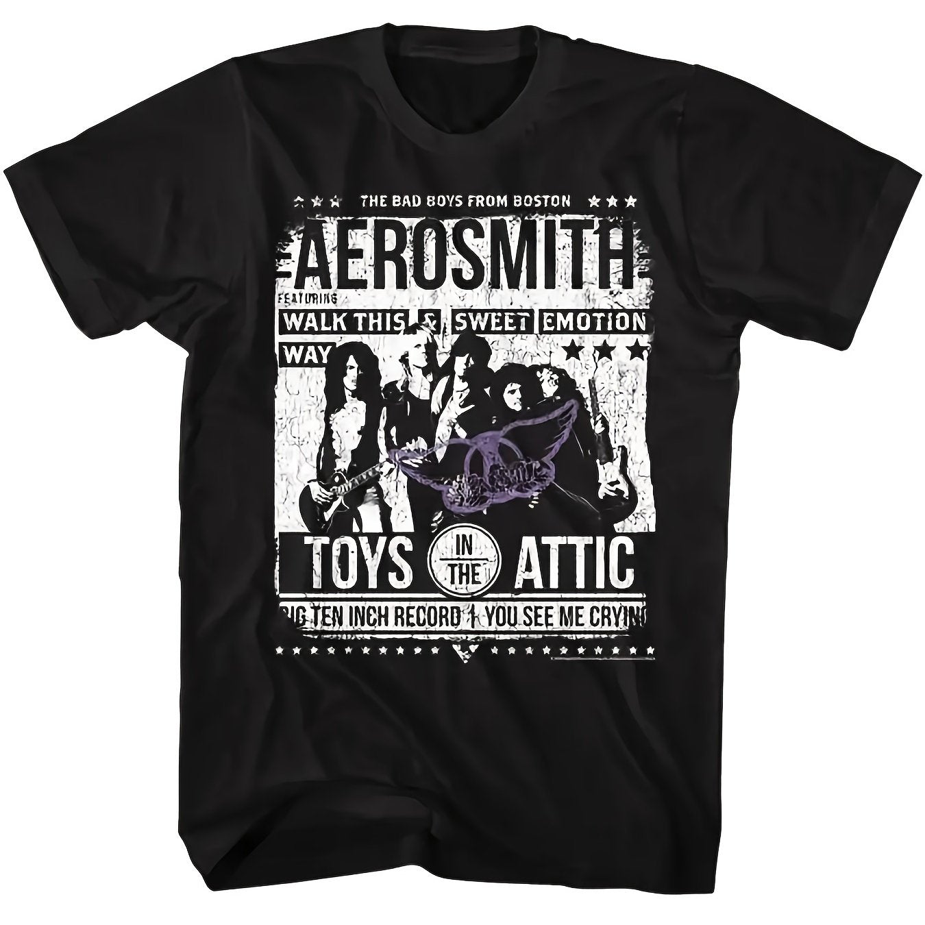 Aerosmith Toys In The Attic Poster Men's T Shirt Walk This Way Sweet Emotion - Premium  from Lizard Vigilante - Just $26.99! Shop now at Lizard Vigilante