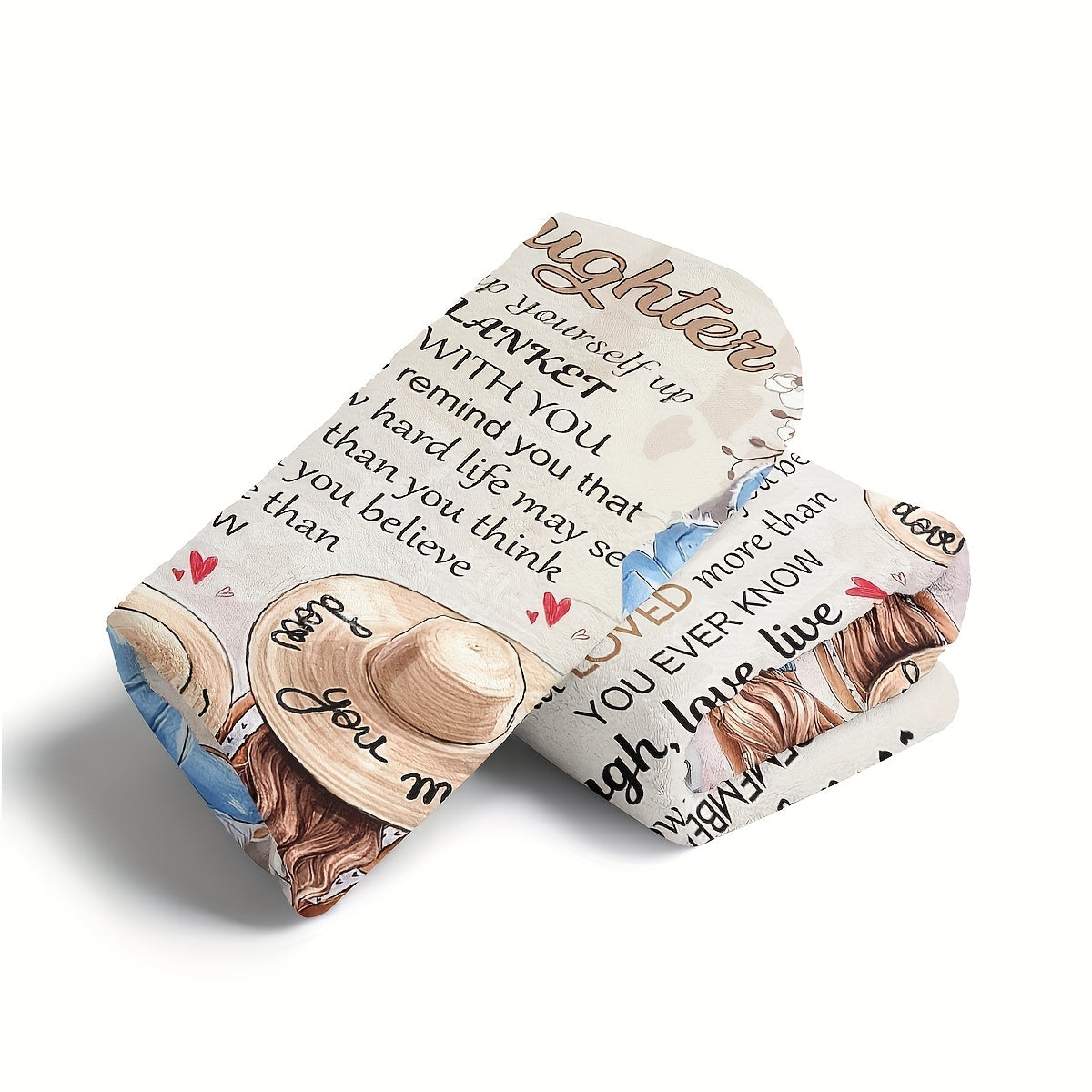 1pc Flannel Blanket, To My Daughter From Mom Blanket, Warm Cozy Soft Throw Blanket For Couch Bed Sofa