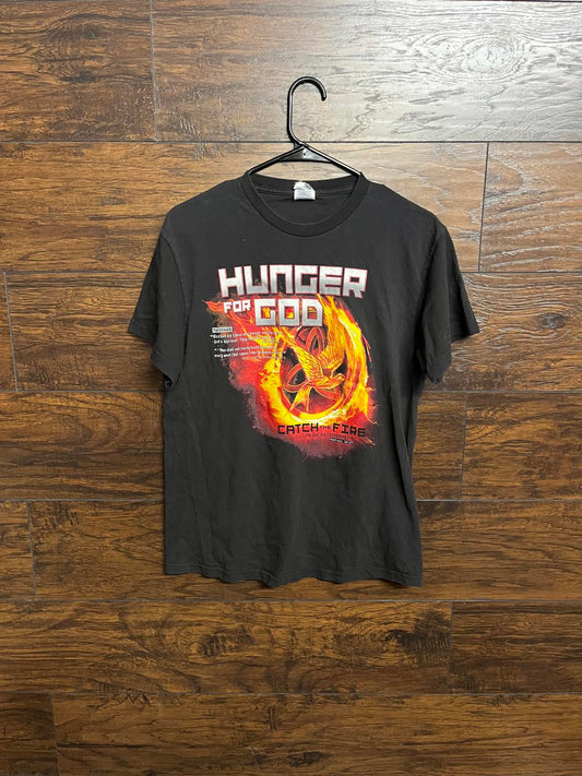 Hunger for God Christian T-shirt Movie Catch A Fire - XL