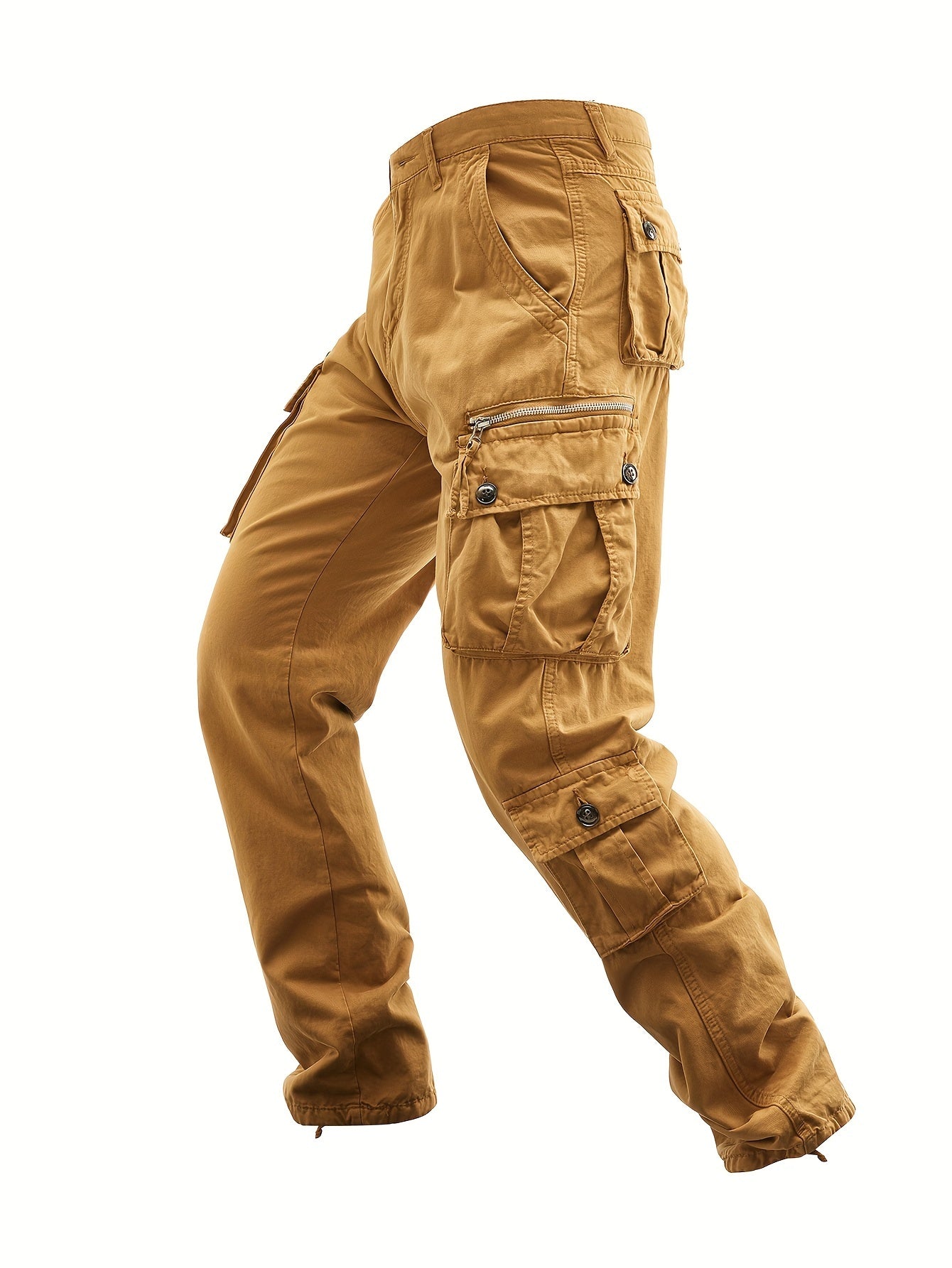 Men’s 8-Pocket Plus Size Cotton Tactical Cargo Pants – Outdoor Street Style Overalls - Premium trousers from Lizard Vigilante - Just $53.99! Shop now at Lizard Vigilante