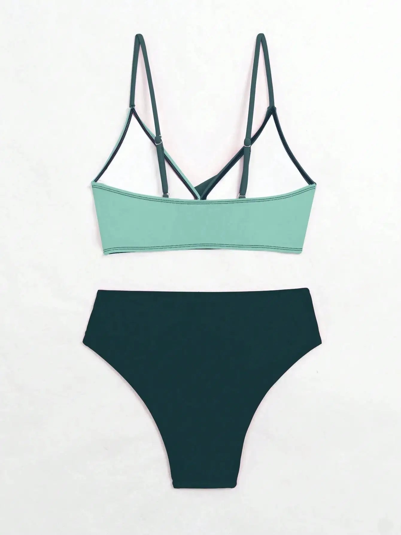 Women's Two-piece Casual Swimsuit P229 Green