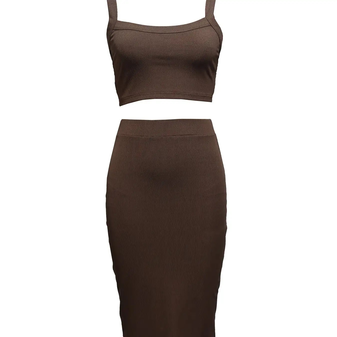 Ladies' Solid Color Out Of The Street Banquet Versatile Figure Enhancement, Hip Hugging Skirt, Half Skirt Set