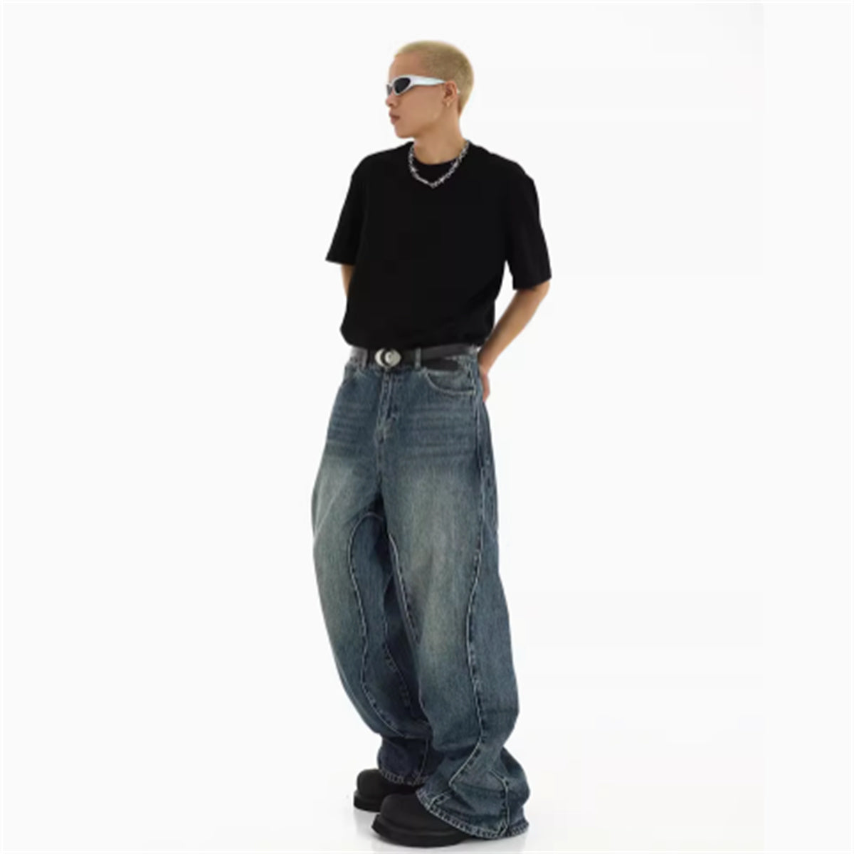 American High Street Heavyweight Irregular  Jeans