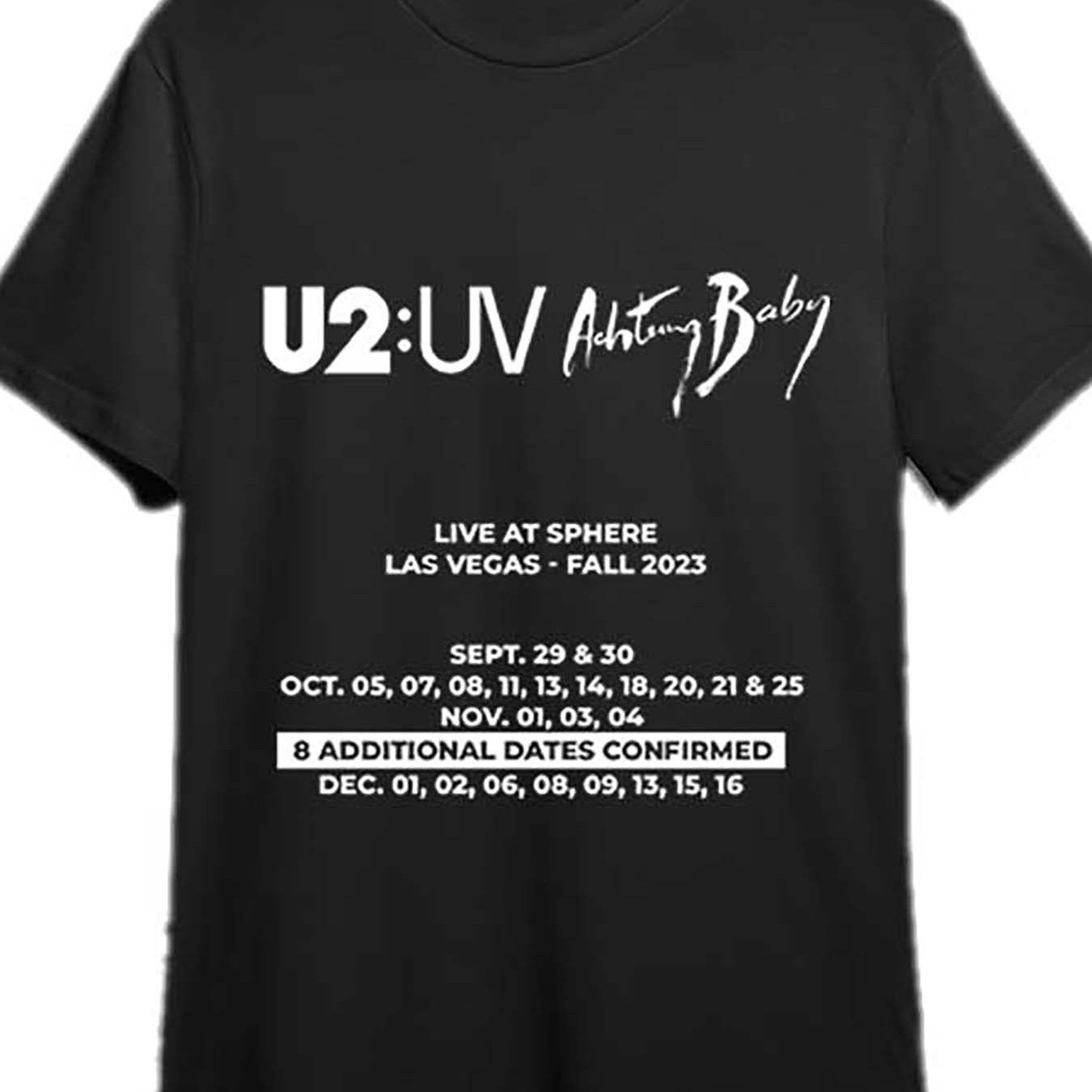 U2 "Attention Baby Live at Sphere" Fall Tour 2023 2-Sided T-Shirt – Iconic Rock Band Graphic Tee, Men's Concert Merch Collection - Premium T-Shirt from Lizard Vigilante - Just $26.99! Shop now at Lizard Vigilante