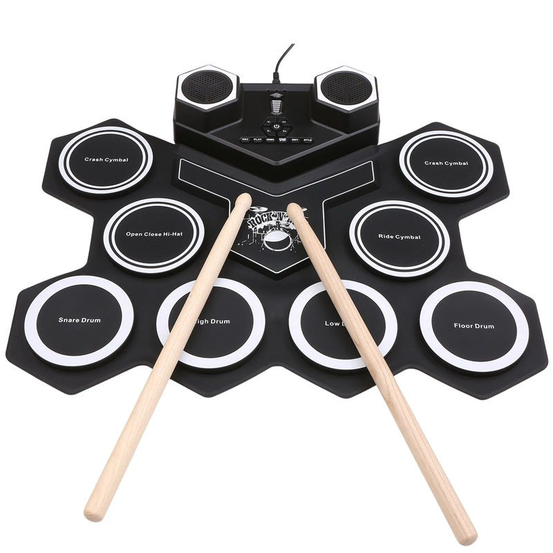 NNETM Dual Speaker Portable Electronic Drum Set
