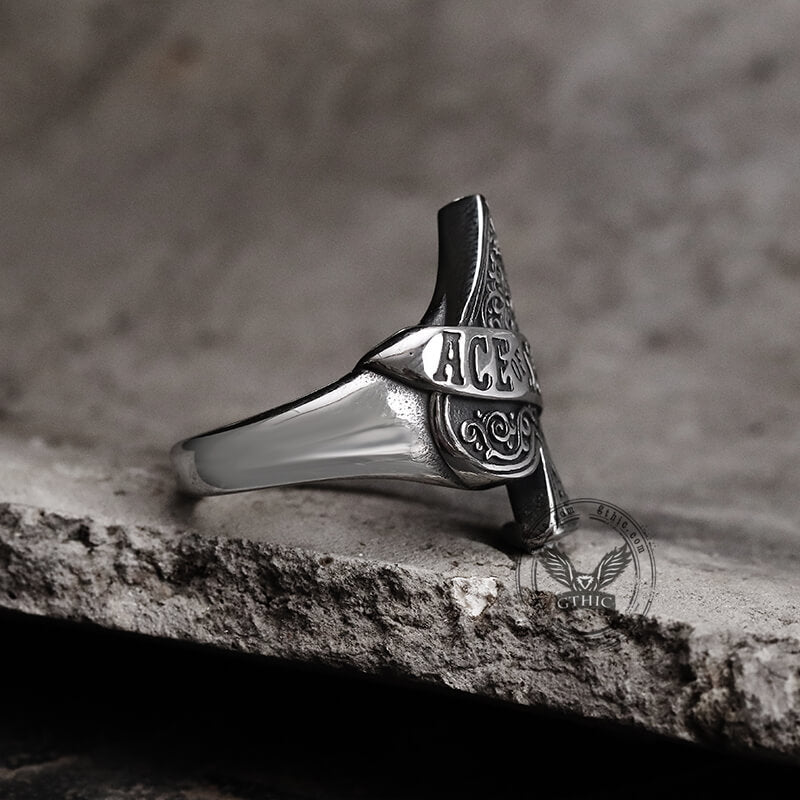 Ace Of Spades Stainless Steel Ring